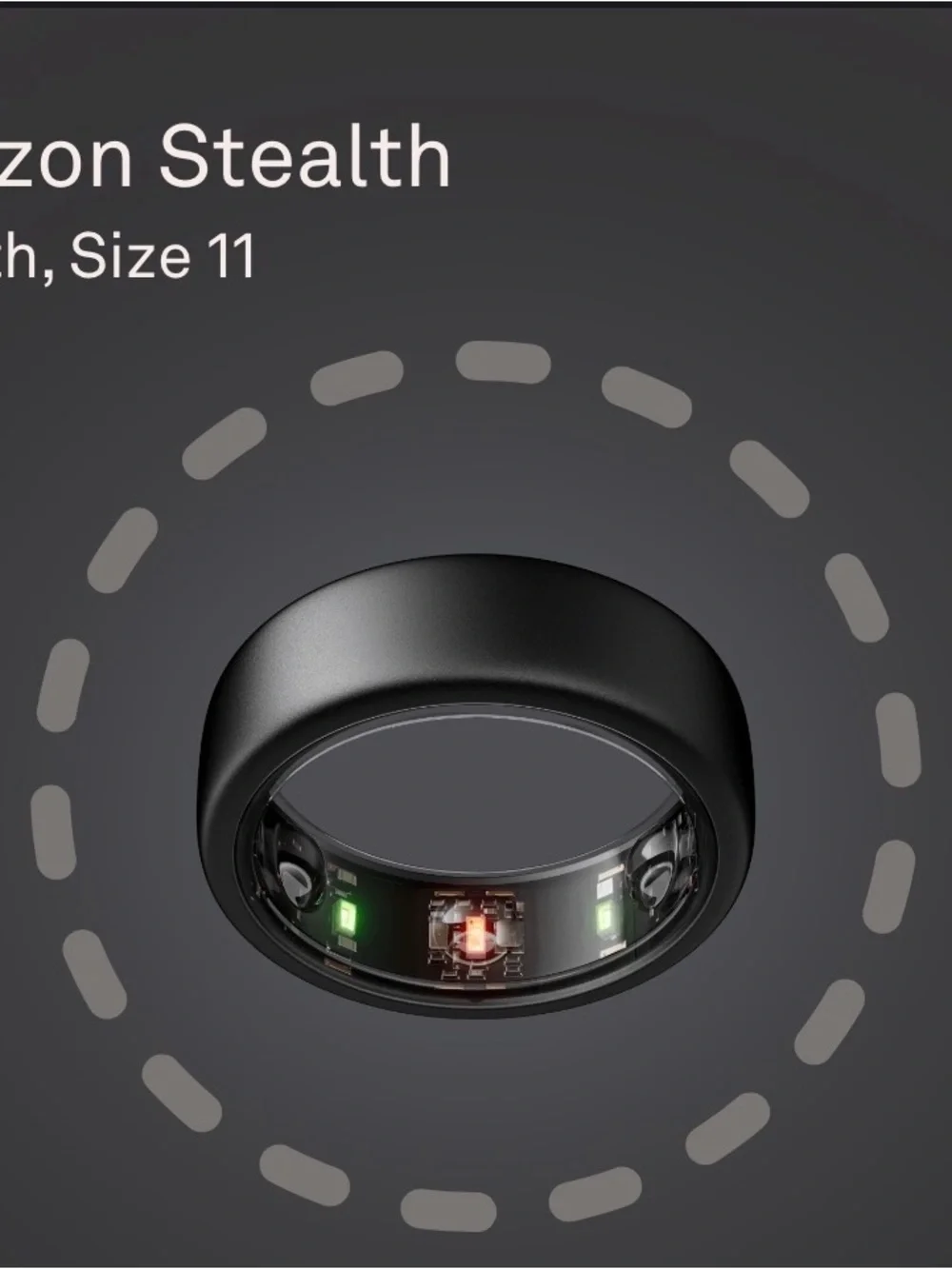 Oura Ring Stealth Smart Ring - Black